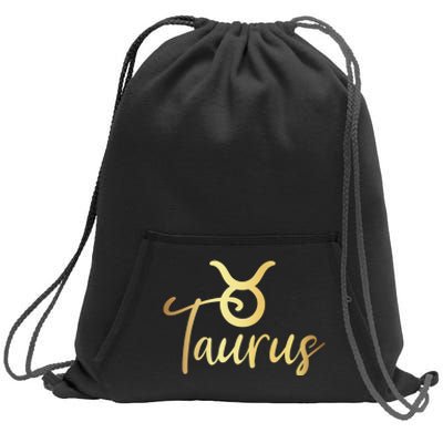 Taurus Zodiac Birthday Sweatshirt Cinch Pack Bag