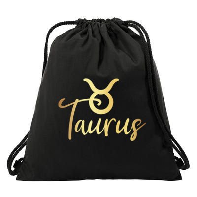 Taurus Zodiac Birthday Drawstring Bag