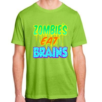 Trendy Zombies Eat Brains Halloween Gift Adult ChromaSoft Performance T-Shirt