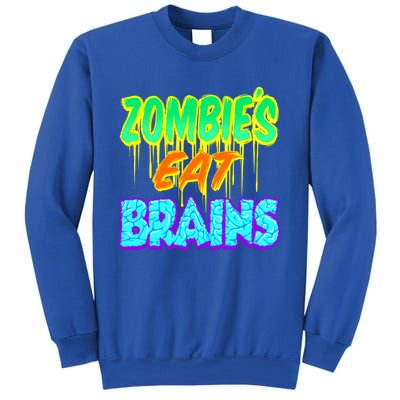 Trendy Zombies Eat Brains Halloween Gift Sweatshirt