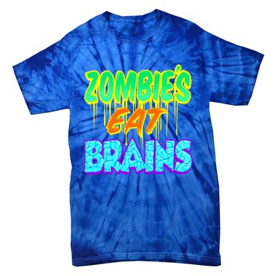 Trendy Zombies Eat Brains Halloween Gift Tie-Dye T-Shirt