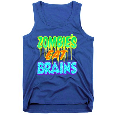 Trendy Zombies Eat Brains Halloween Gift Tank Top