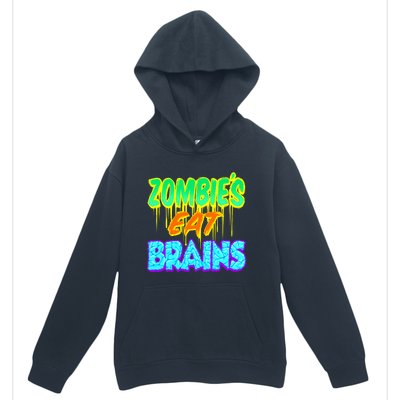 Trendy Zombies Eat Brains Halloween Gift Urban Pullover Hoodie