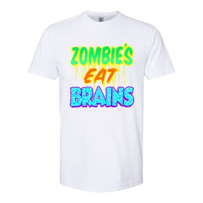 Trendy Zombies Eat Brains Halloween Gift Softstyle CVC T-Shirt