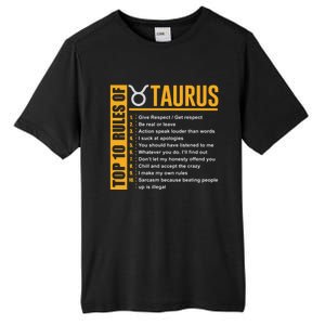 Taurus Zodiac Rules Of Taurus Funny Cute Gift Tall Fusion ChromaSoft Performance T-Shirt