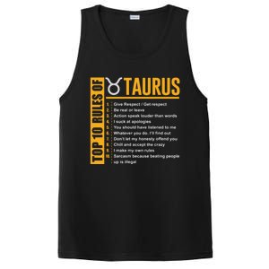 Taurus Zodiac Rules Of Taurus Funny Cute Gift PosiCharge Competitor Tank