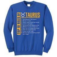 Taurus Zodiac Rules Of Taurus Funny Cute Gift Sweatshirt