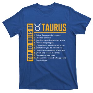 Taurus Zodiac Rules Of Taurus Funny Cute Gift T-Shirt