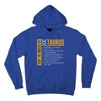 Taurus Zodiac Rules Of Taurus Funny Cute Gift Tall Hoodie