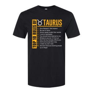 Taurus Zodiac Rules Of Taurus Funny Cute Gift Softstyle CVC T-Shirt