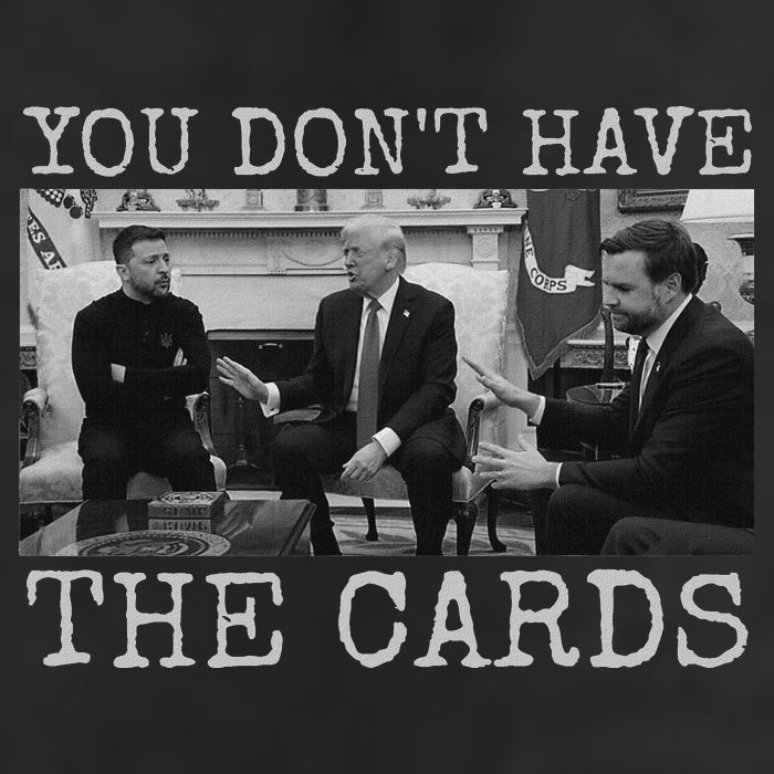 Trump Zelensky Retro You Don’T Have The Cards Funny 11oz C Handle Ceramic Mug