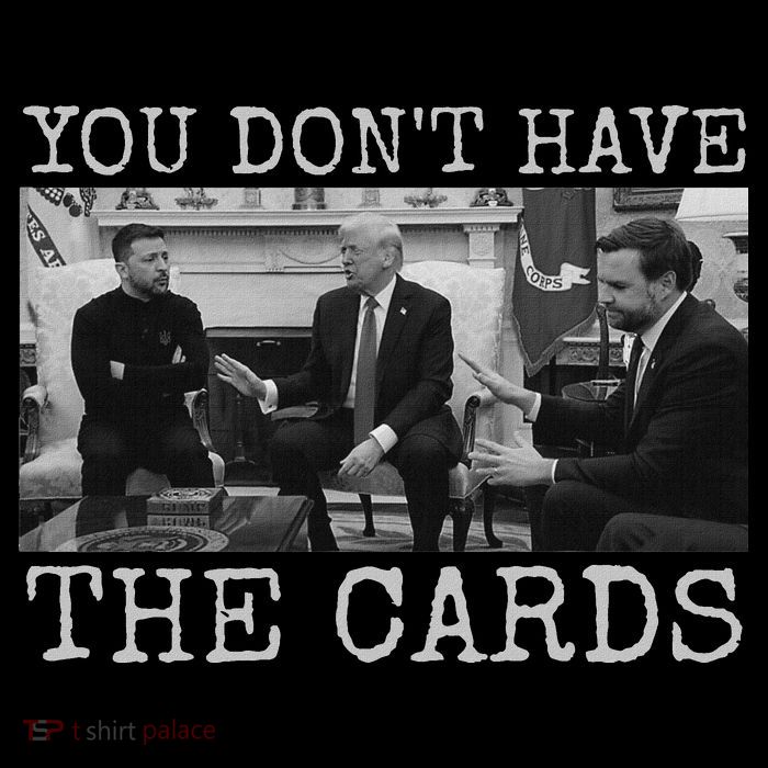 Trump Zelensky Retro You Don’T Have The Cards Funny Flatbill Hat