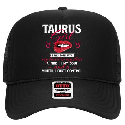 Taurus Zodiac Sign Astrology Astrologer Horoscope High Crown Mesh Back Trucker Hat