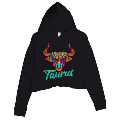 Taurus Zodiac Sign Astrology Astrologer Horoscope Crop Fleece Hoodie