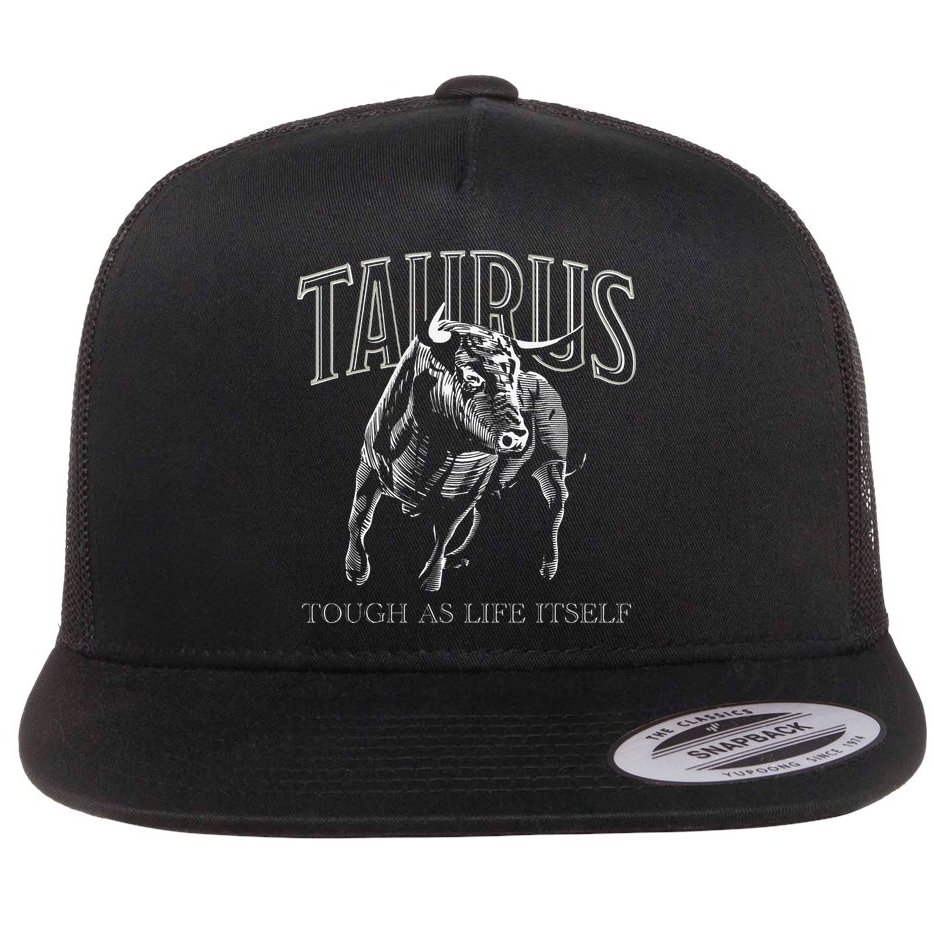 Taurus Zodiac Sign Astrology Horoscope Flat Bill Trucker Hat