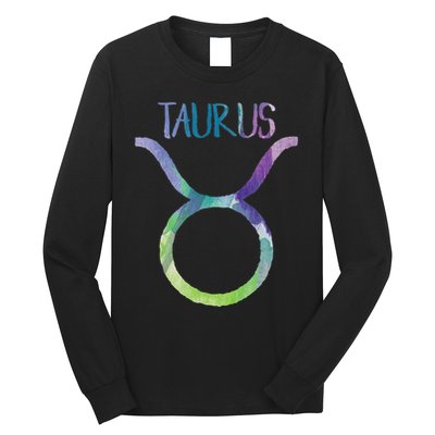 Taurus Zodiac Symbol Astrology Bull Earth Sign Long Sleeve Shirt