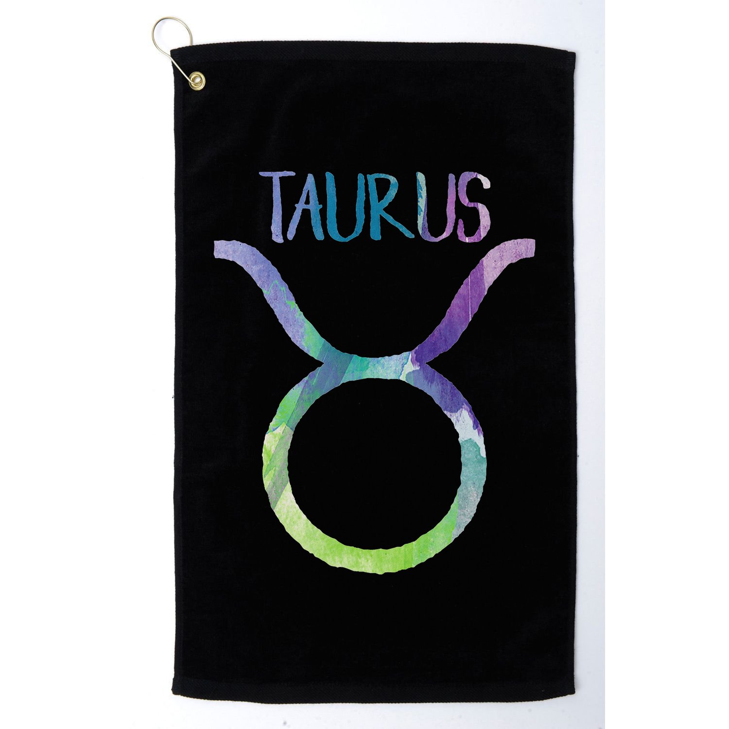 Taurus Zodiac Symbol Astrology Bull Earth Sign Golf Towel