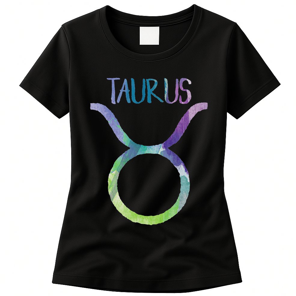 Taurus Zodiac Symbol Astrology Bull Earth Sign Womens T-Shirt
