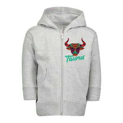 Taurus Zodiac Sign Astrology Astrologer Horoscope Toddler Zip Fleece Hoodie