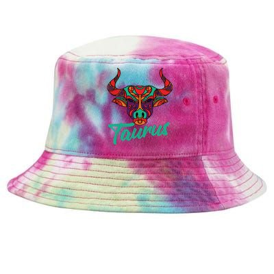 Taurus Zodiac Sign Astrology Astrologer Horoscope Tie-Dyed Bucket Hat