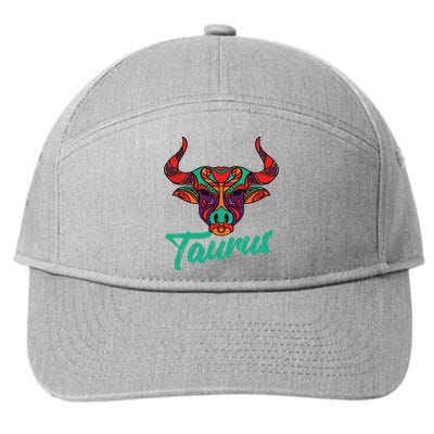 Taurus Zodiac Sign Astrology Astrologer Horoscope 7-Panel Snapback Hat