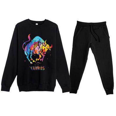 Taurus Zodiac Sign Premium Crewneck Sweatsuit Set