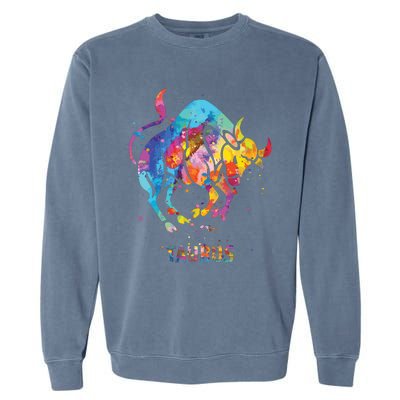 Taurus Zodiac Sign Garment-Dyed Sweatshirt