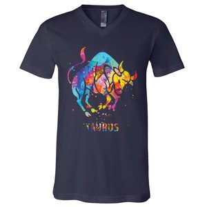 Taurus Zodiac Sign V-Neck T-Shirt