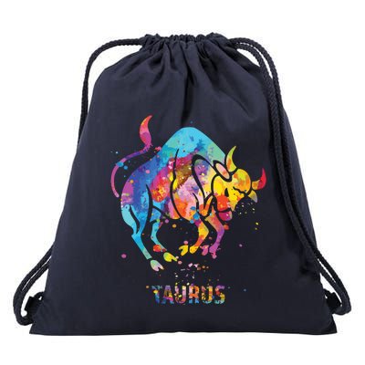 Taurus Zodiac Sign Drawstring Bag