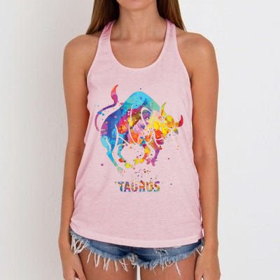 Taurus Zodiac Sign Women's Knotted Racerback Tank