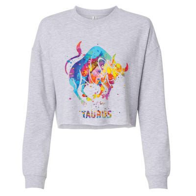 Taurus Zodiac Sign Cropped Pullover Crew