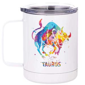 Taurus Zodiac Sign 12 oz Stainless Steel Tumbler Cup