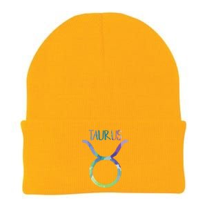 Taurus Zodiac Symbol Astrology Bull Earth Sign Knit Cap Winter Beanie