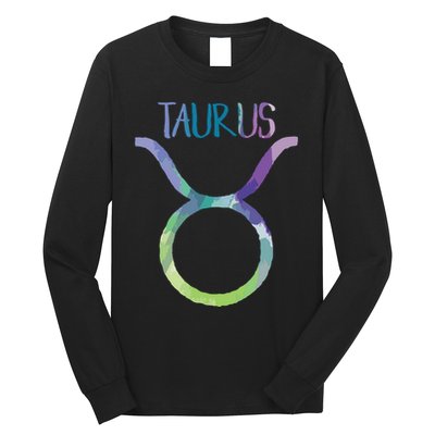 Taurus Zodiac Symbol Astrology Bull Earth Sign Long Sleeve Shirt