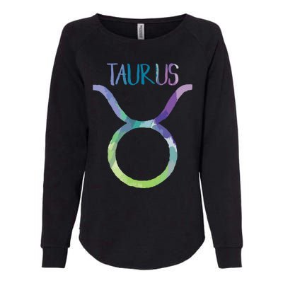 Taurus Zodiac Symbol Astrology Bull Earth Sign Womens California Wash Sweatshirt