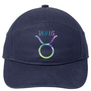 Taurus Zodiac Symbol Astrology Bull Earth Sign 7-Panel Snapback Hat