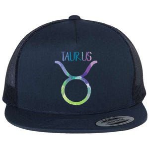 Taurus Zodiac Symbol Astrology Bull Earth Sign Flat Bill Trucker Hat