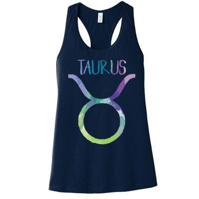 Taurus Zodiac Symbol Astrology Bull Earth Sign Women's Racerback Tank