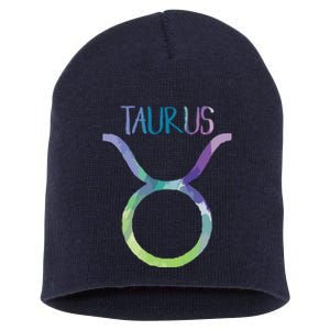 Taurus Zodiac Symbol Astrology Bull Earth Sign Short Acrylic Beanie