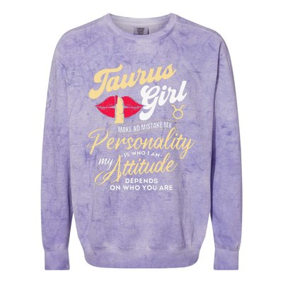 Taurus Zodiac Sign Horoscope Astrology Astrologer Colorblast Crewneck Sweatshirt