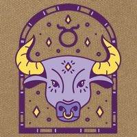 Taurus Zodiac Sign Astrology Cotton Canvas Backpack