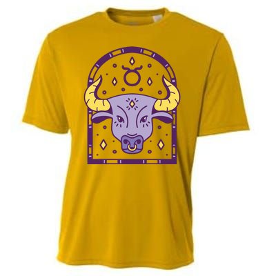 Taurus Zodiac Sign Astrology Cooling Performance Crew T-Shirt