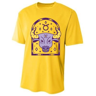 Taurus Zodiac Sign Astrology Performance Sprint T-Shirt