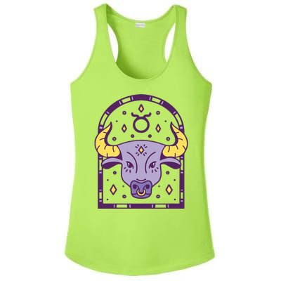 Taurus Zodiac Sign Astrology Ladies PosiCharge Competitor Racerback Tank