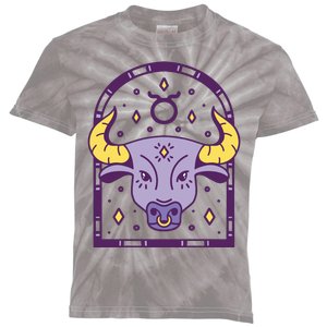 Taurus Zodiac Sign Astrology Kids Tie-Dye T-Shirt