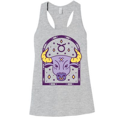 Taurus Zodiac Sign Astrology Women's Racerback Tank