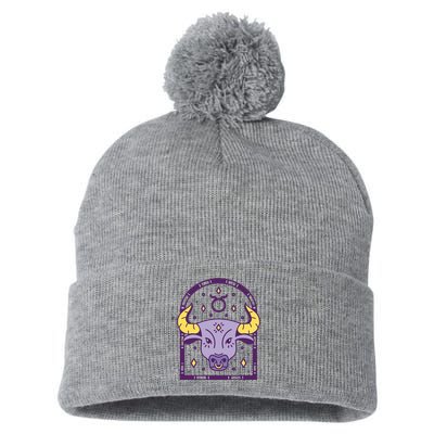 Taurus Zodiac Sign Astrology Pom Pom 12in Knit Beanie