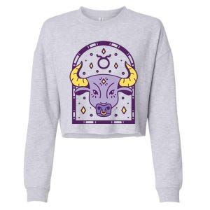 Taurus Zodiac Sign Astrology Cropped Pullover Crew