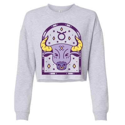 Taurus Zodiac Sign Astrology Cropped Pullover Crew