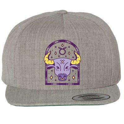 Taurus Zodiac Sign Astrology Wool Snapback Cap